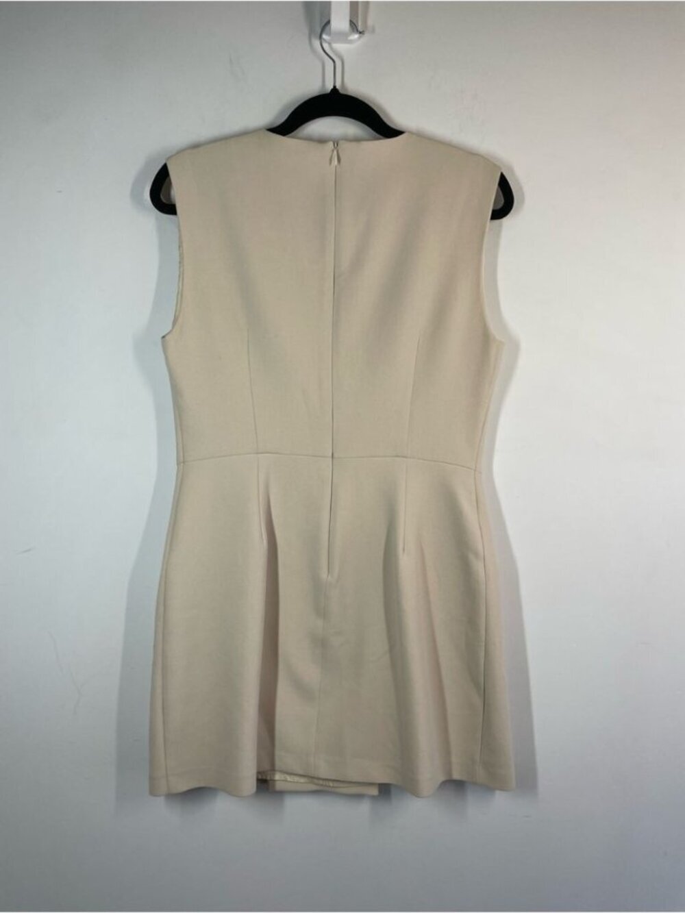 2NDDAY Sleeveless Cream Shift Jumpsuit Minimalist Quiet Luxury Career Chic - Picture 9 of 12